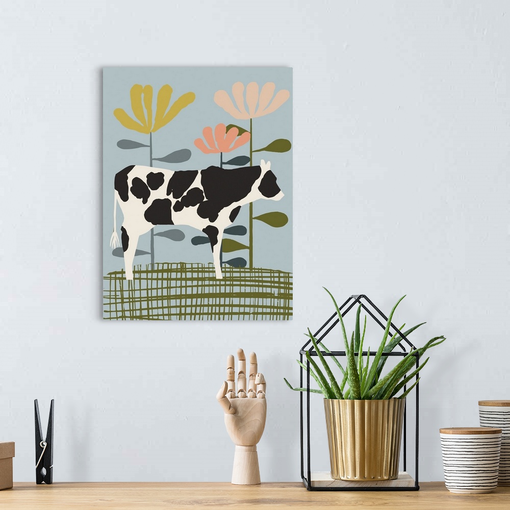 A bohemian room featuring Spring Cow