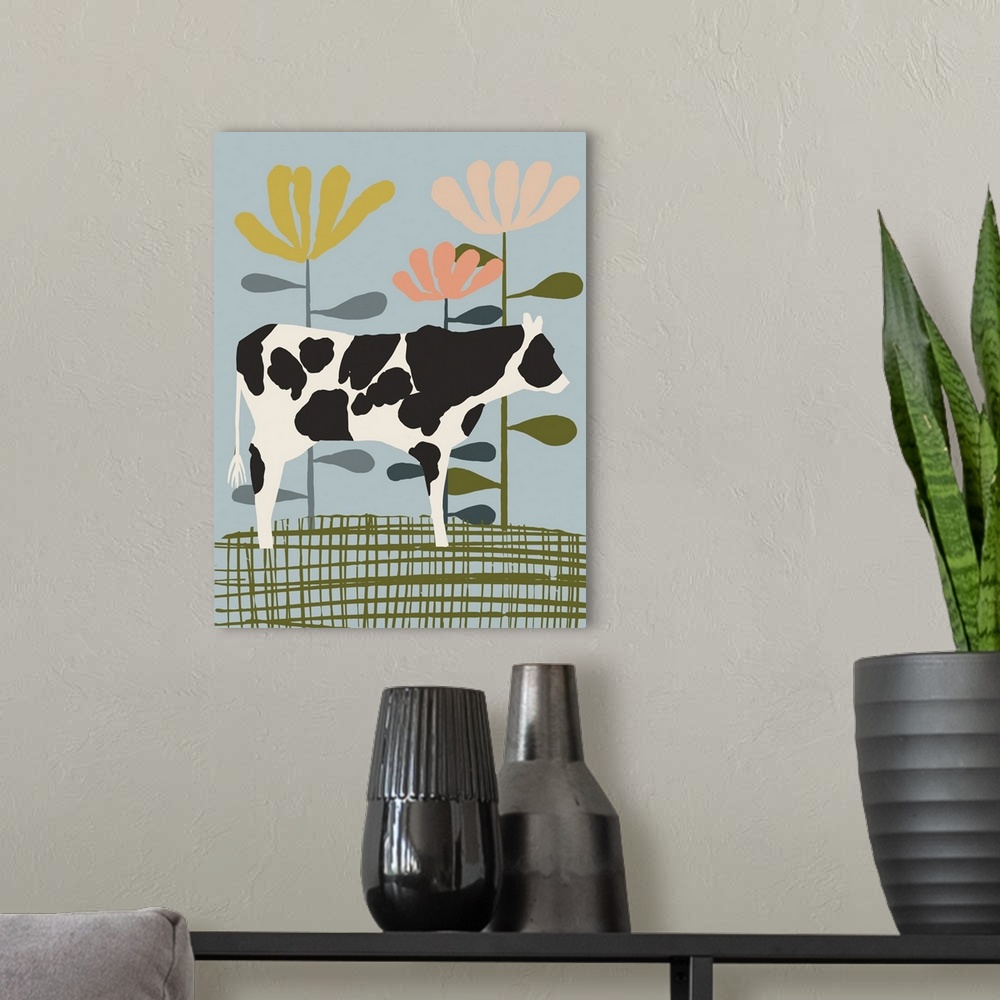 A modern room featuring Spring Cow