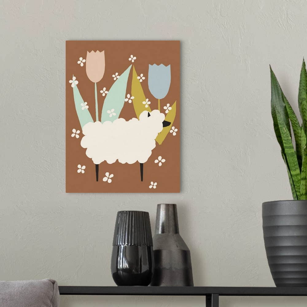 A modern room featuring Spring Sheep