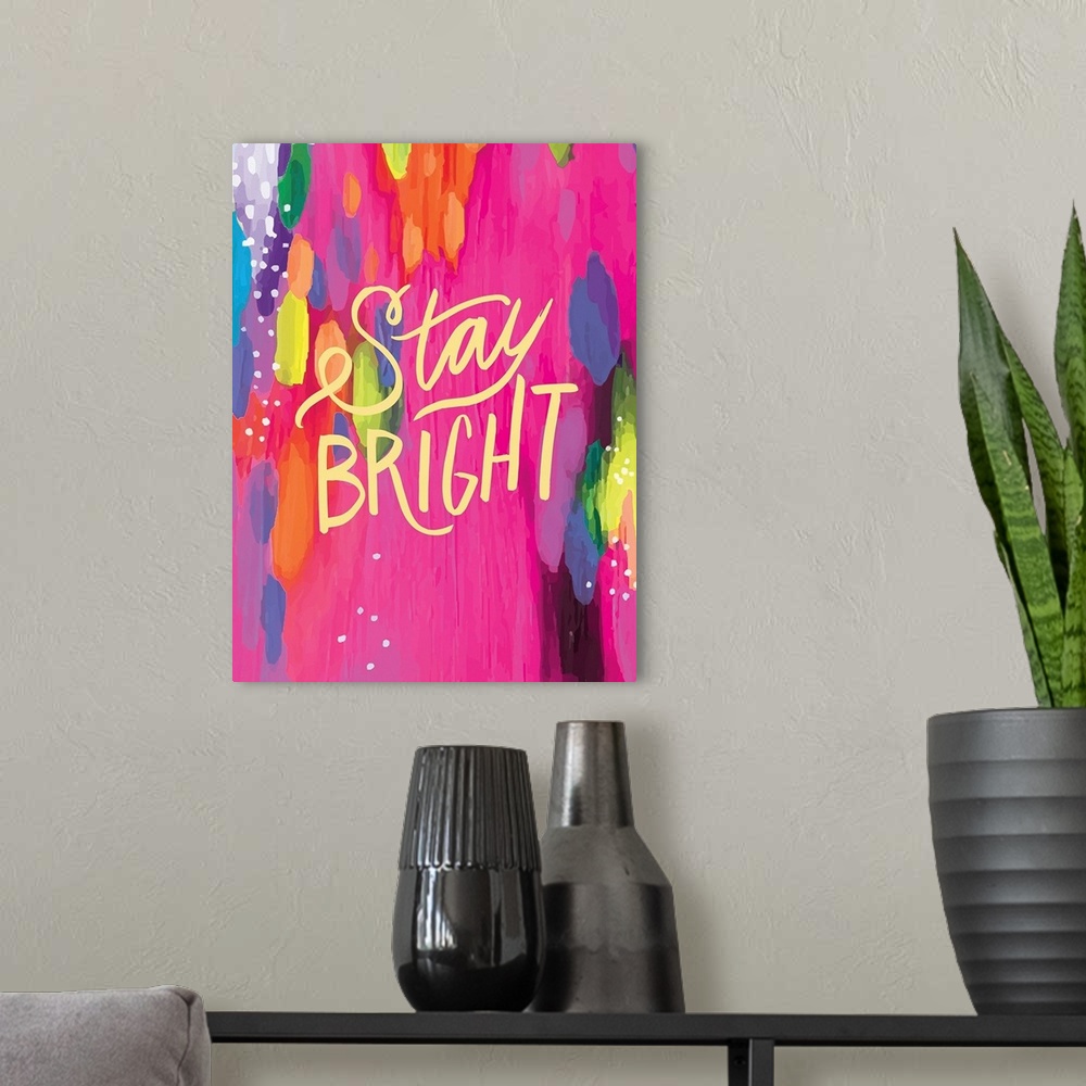 A modern room featuring Stay Bright