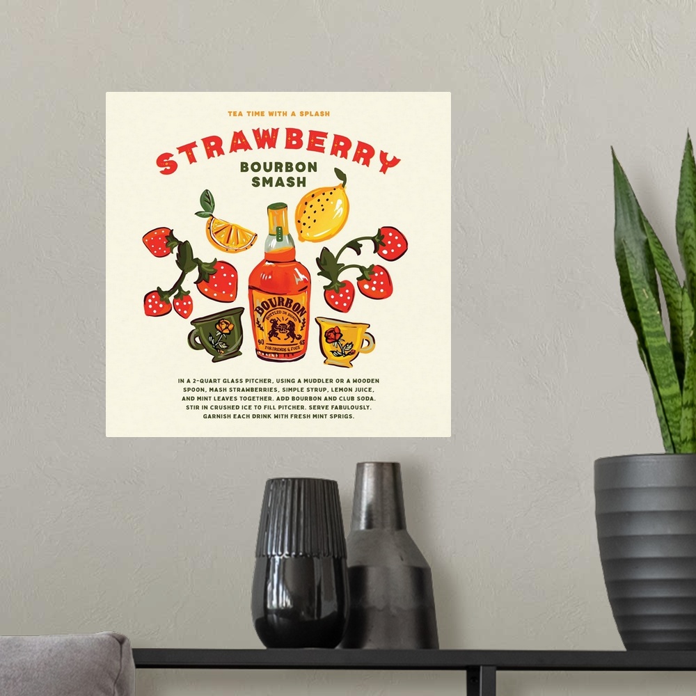A modern room featuring Strawberry Bourbon Recipe