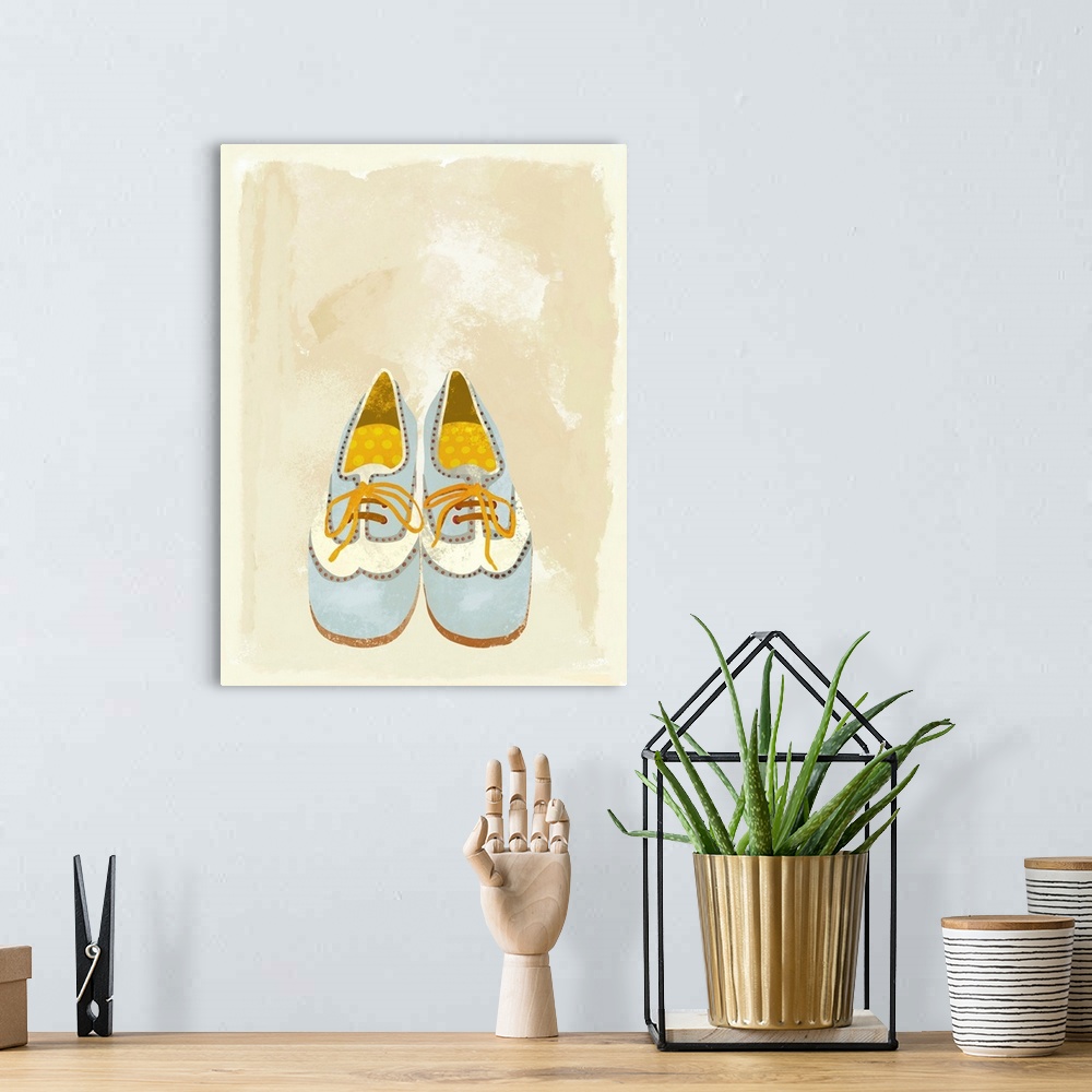 A bohemian room featuring Suede Bowling Shoes
