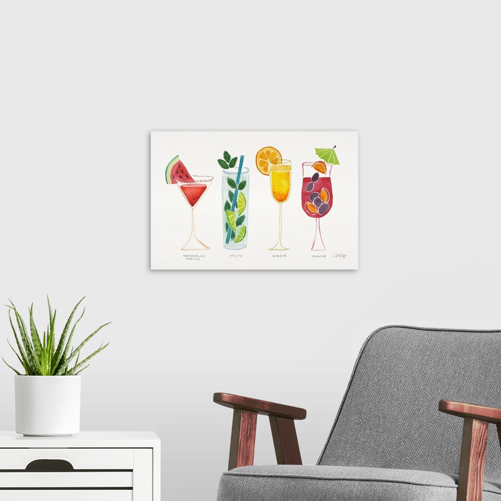 A modern room featuring Summer Cocktails