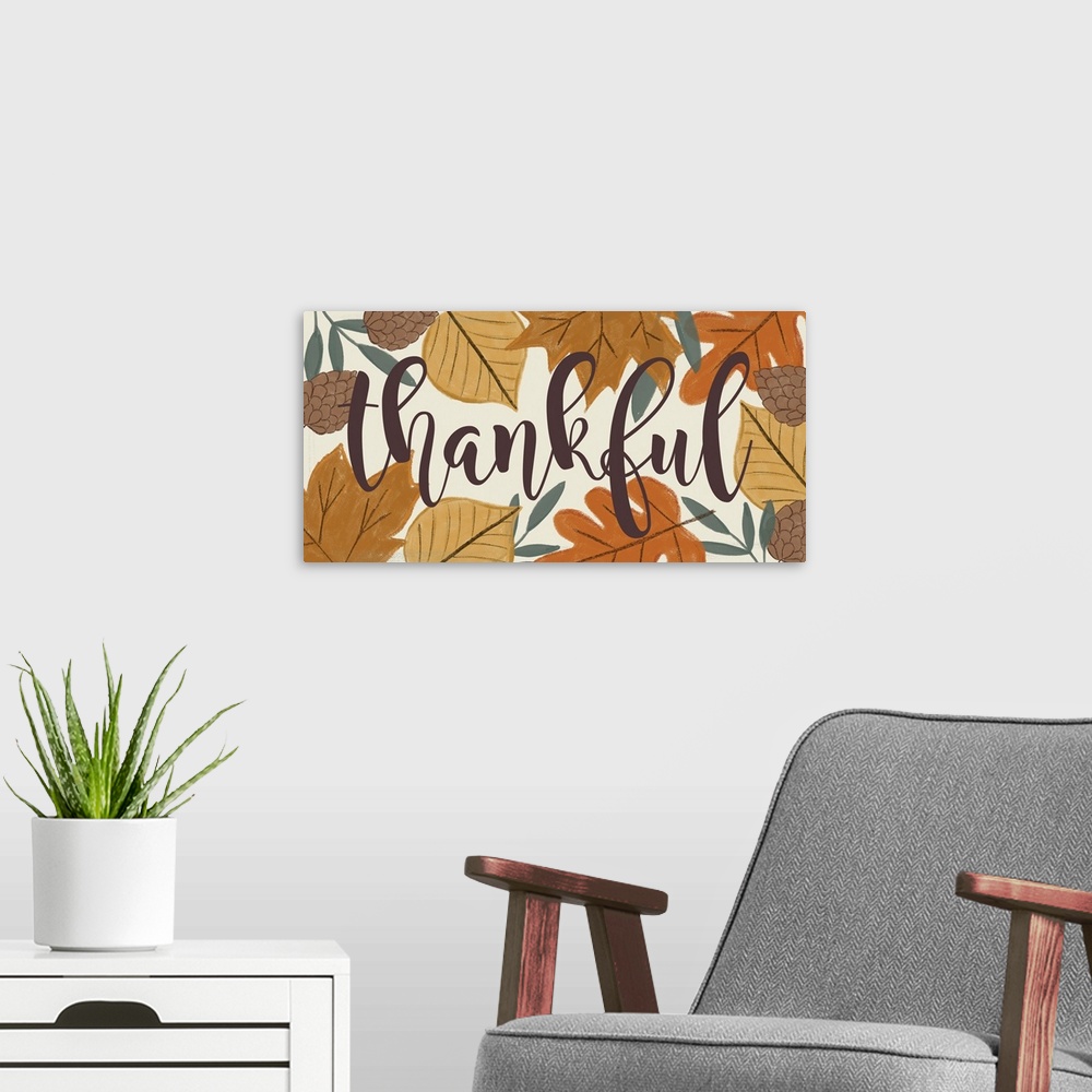 A modern room featuring Thankful