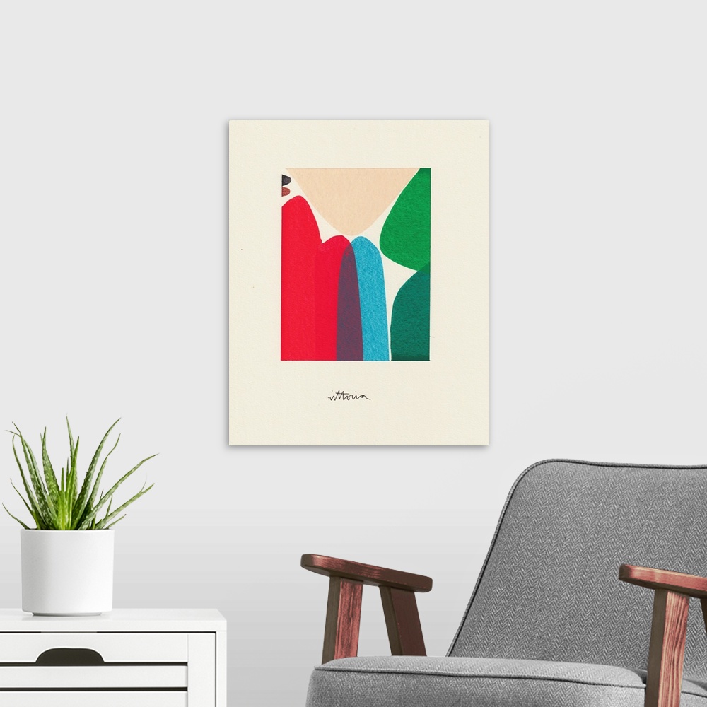 A modern room featuring The Mountains We Move In Our Minds