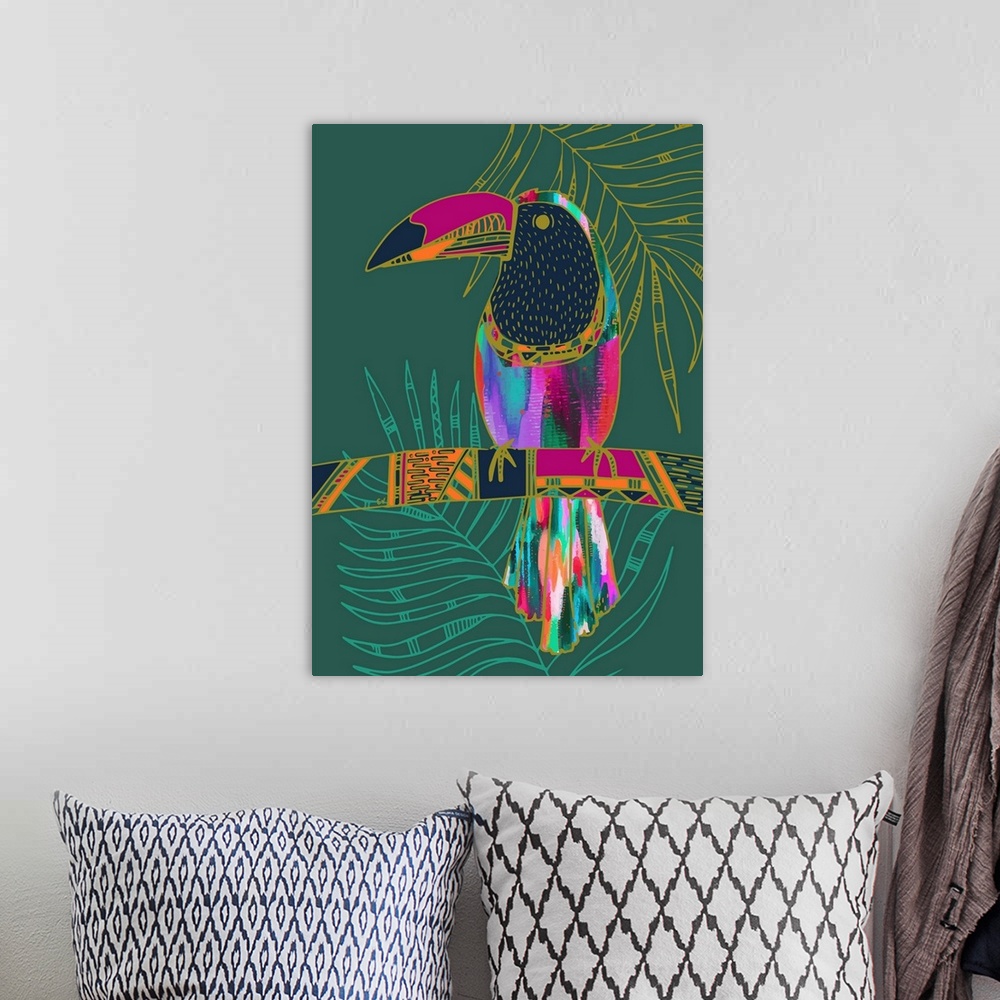 A bohemian room featuring Toucan