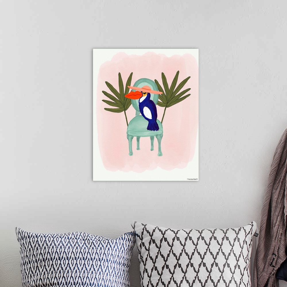 A bohemian room featuring Toucan In A Chair