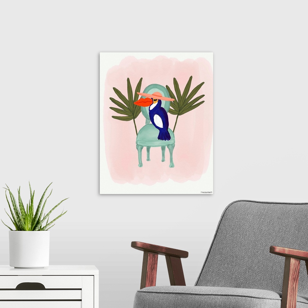 A modern room featuring Toucan In A Chair