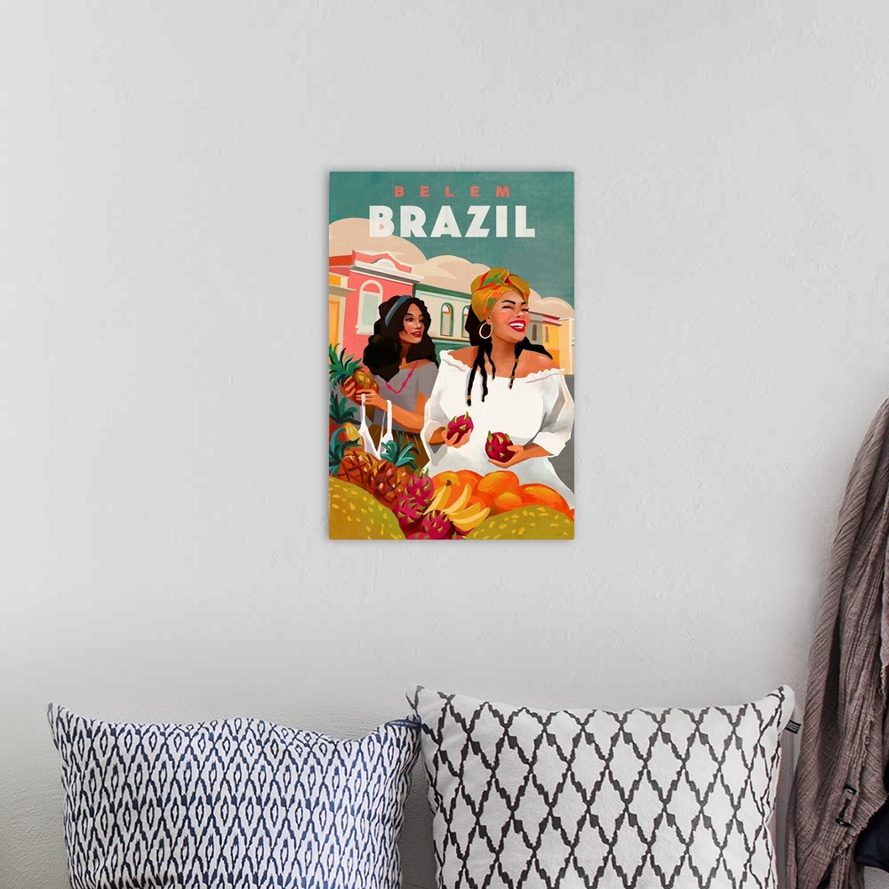 A bohemian room featuring Travel Poster Belem
