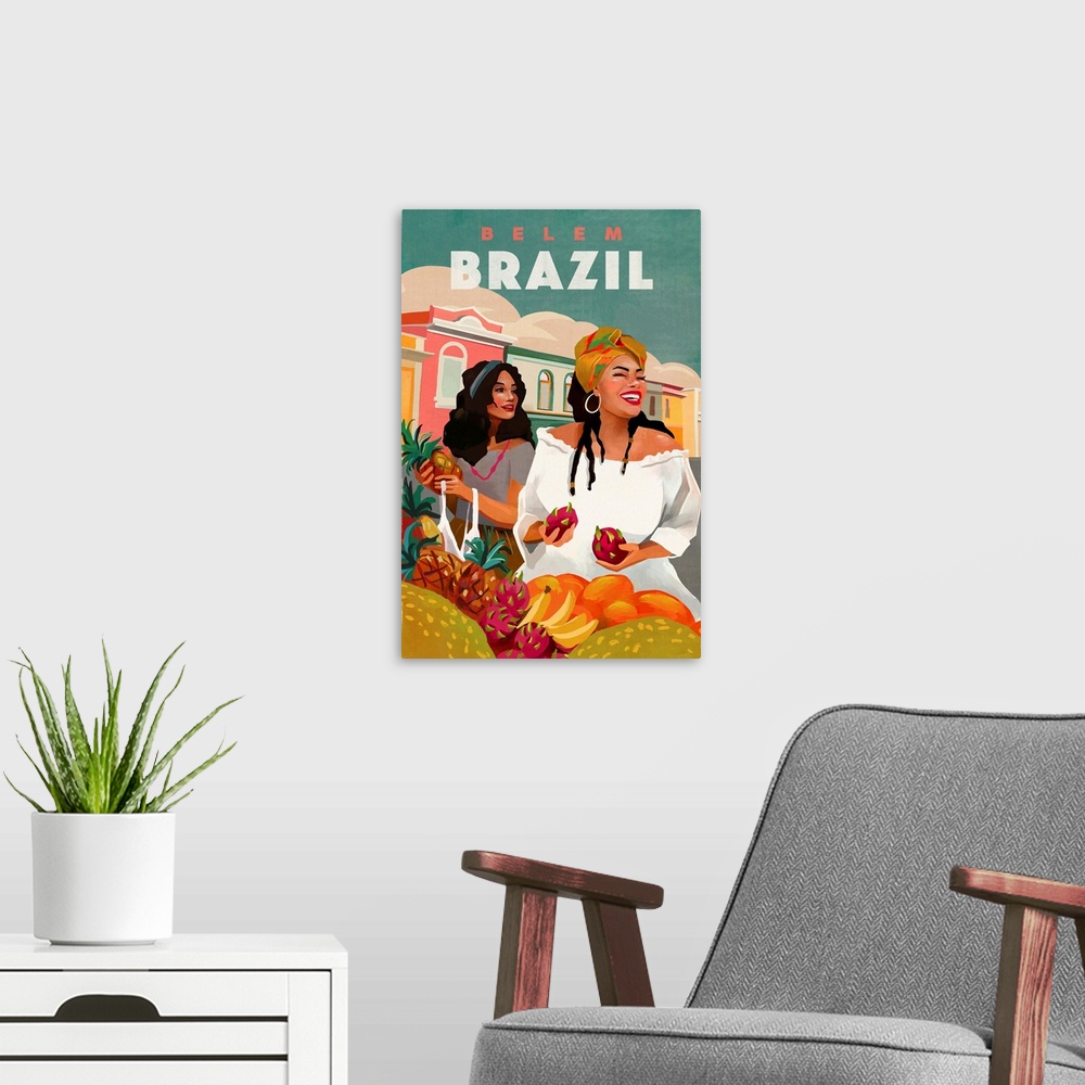 A modern room featuring Travel Poster Belem
