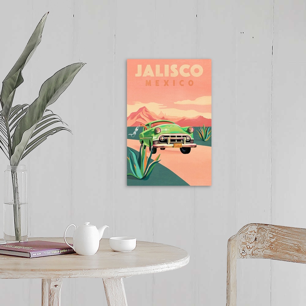 A farmhouse room featuring Travel Poster Jalisco