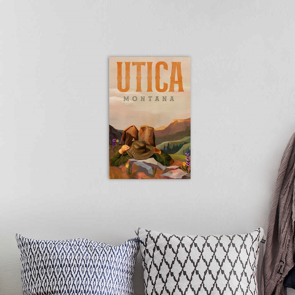A bohemian room featuring Utica Montana