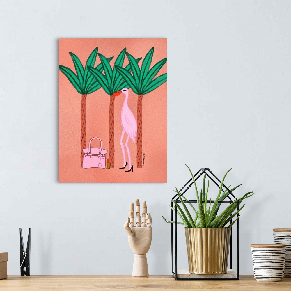 A bohemian room featuring Vacation Flamingo
