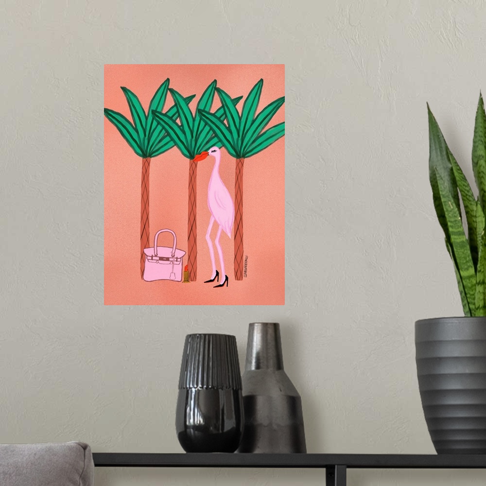 A modern room featuring Vacation Flamingo