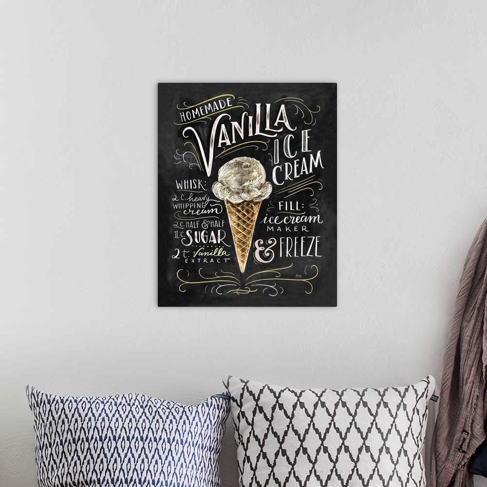 A bohemian room featuring Vanilla Ice Cream Recipe