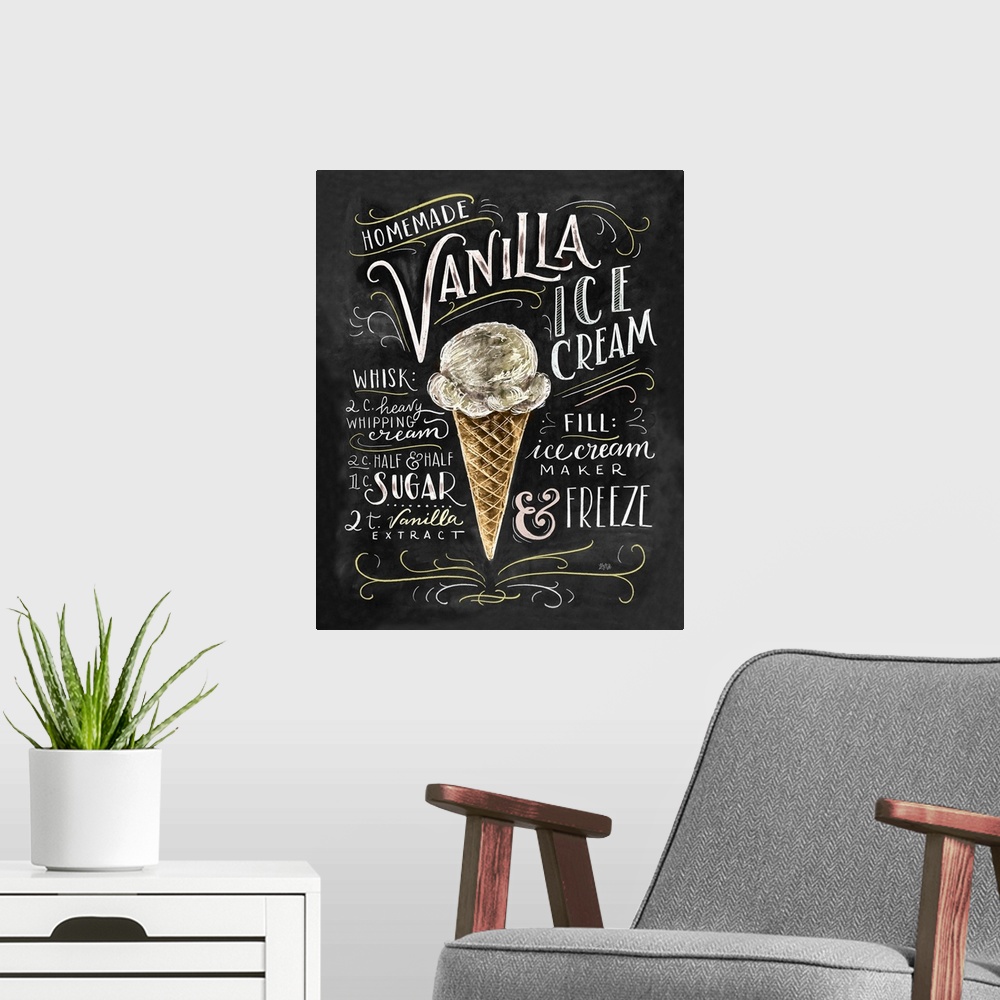 A modern room featuring Vanilla Ice Cream Recipe