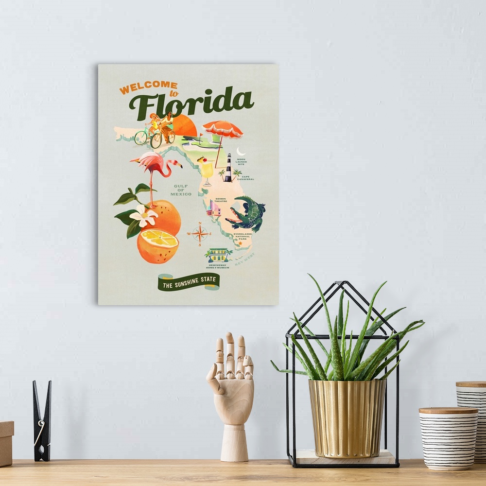 A bohemian room featuring Welcome To Florida