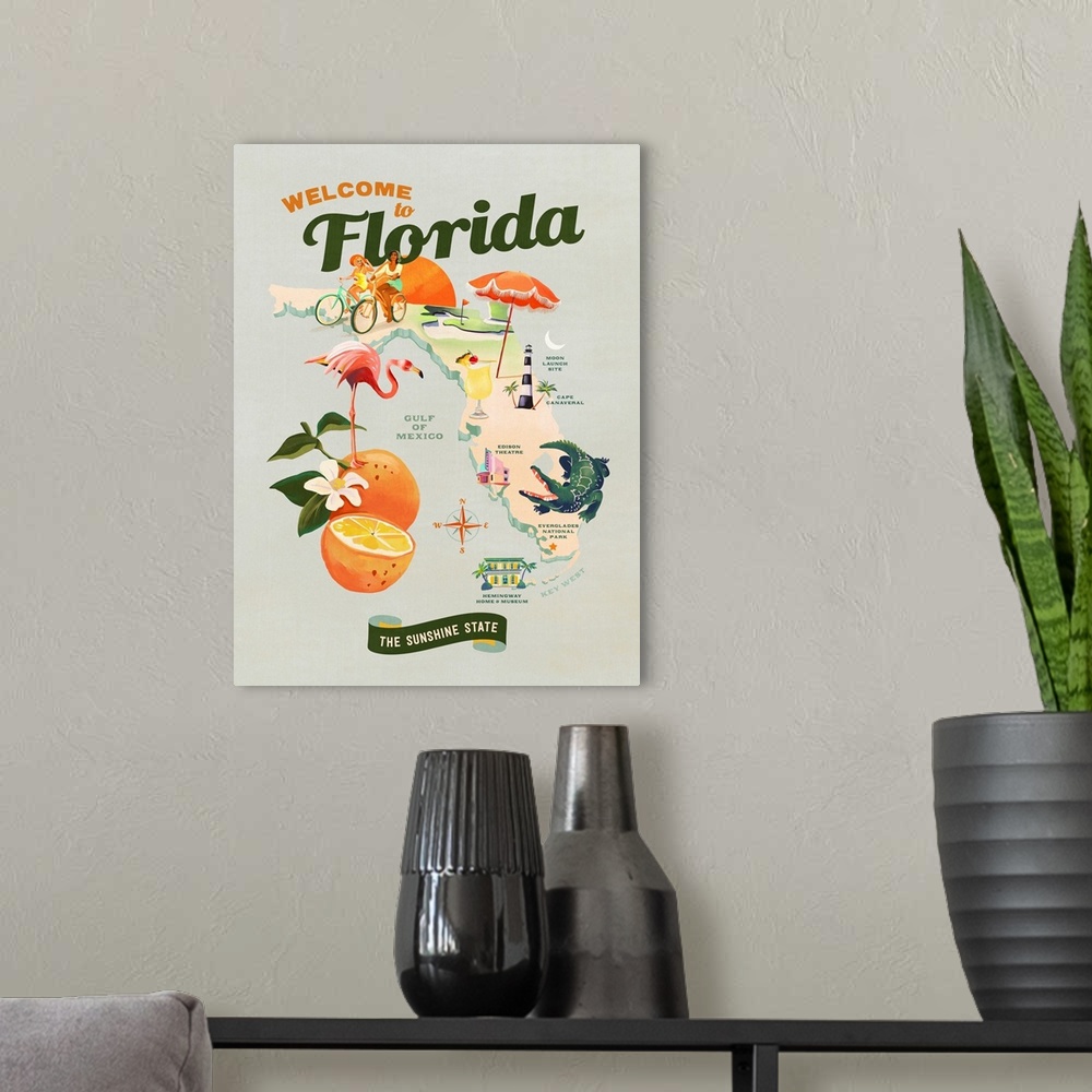 A modern room featuring Welcome To Florida