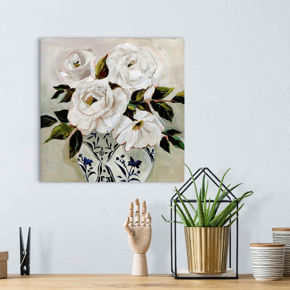 A bohemian room featuring White Roses