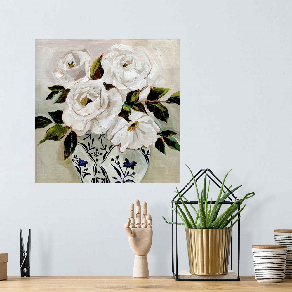 A bohemian room featuring White Roses