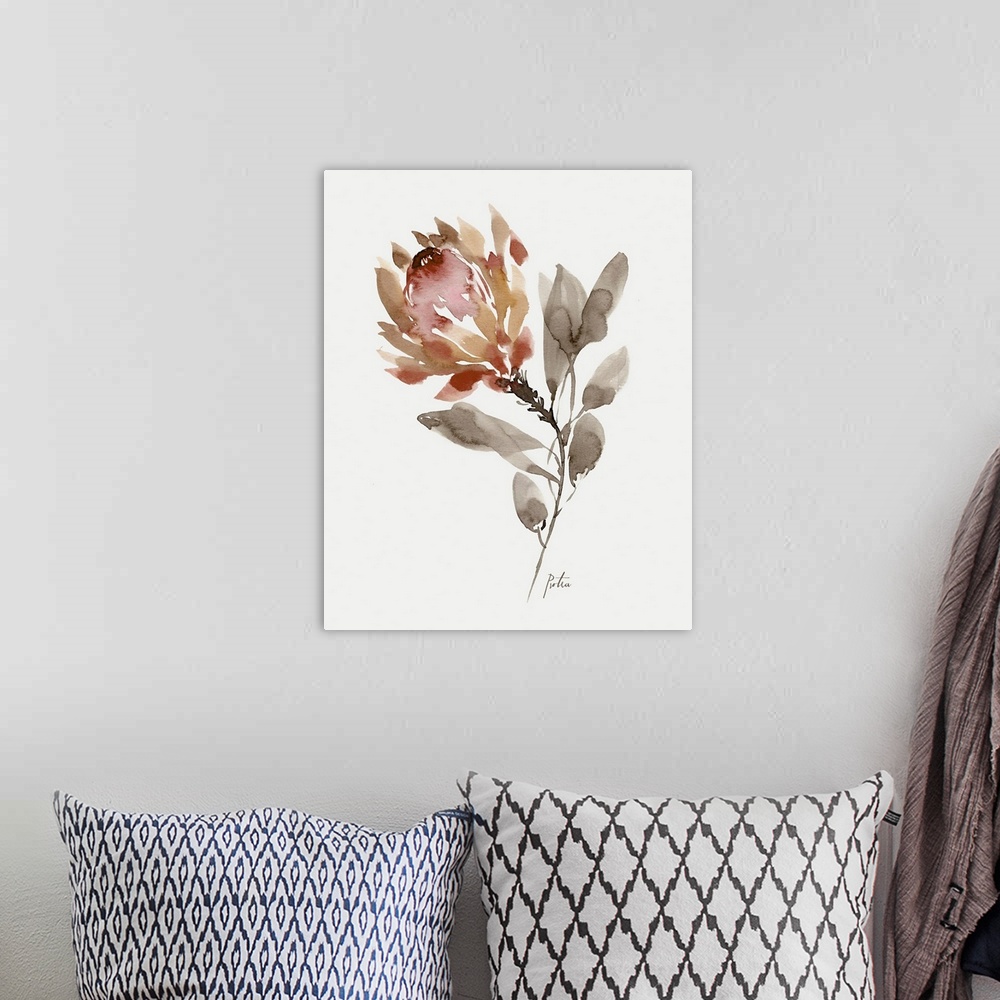 A bohemian room featuring Wild King Protea