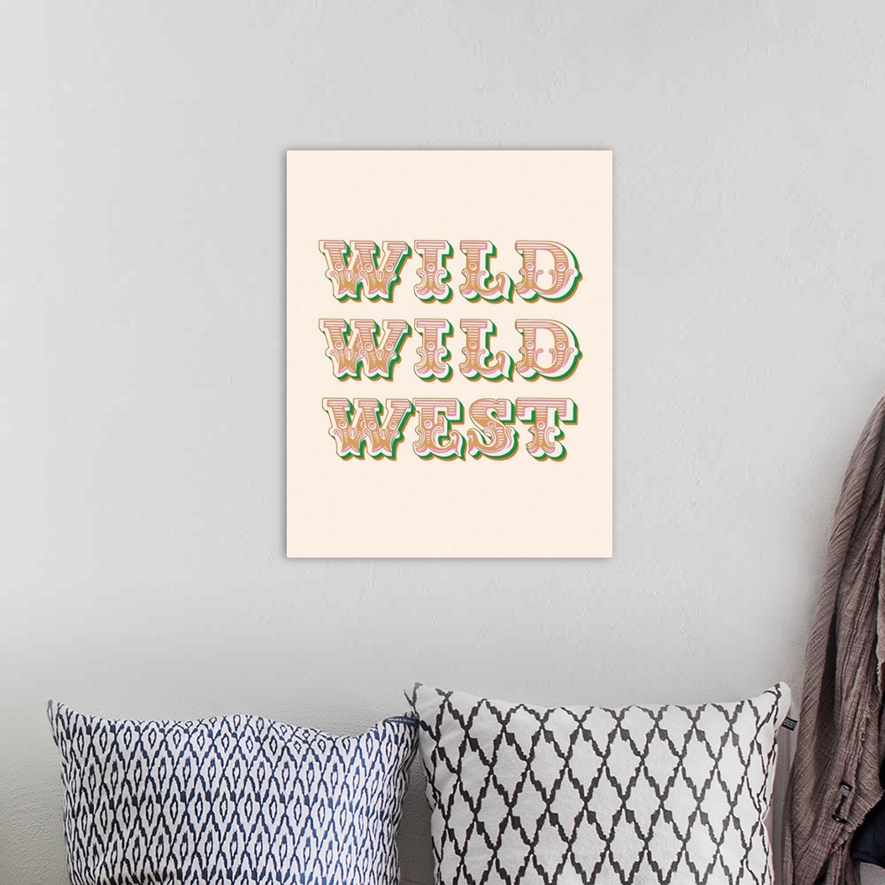 A bohemian room featuring Wild Wild West - Green