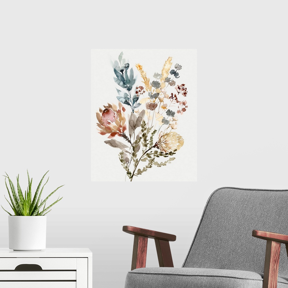 A modern room featuring Wildflower Bunch