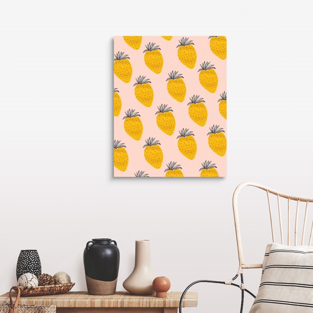 A farmhouse room featuring Yellow Strawberries