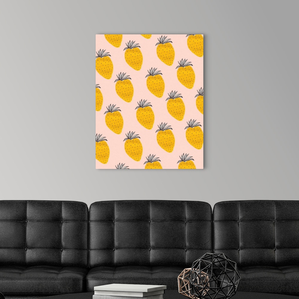 A modern room featuring Yellow Strawberries