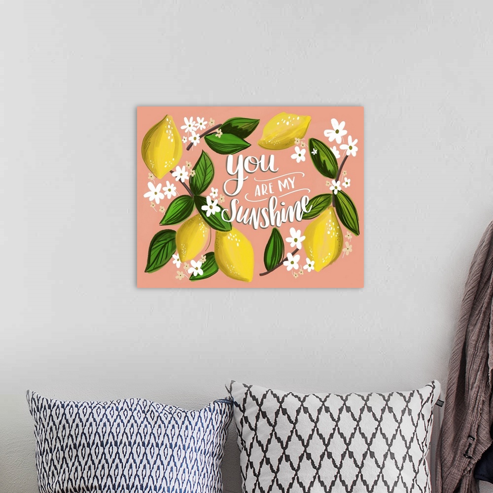 A bohemian room featuring You Are My Sunshine Peach