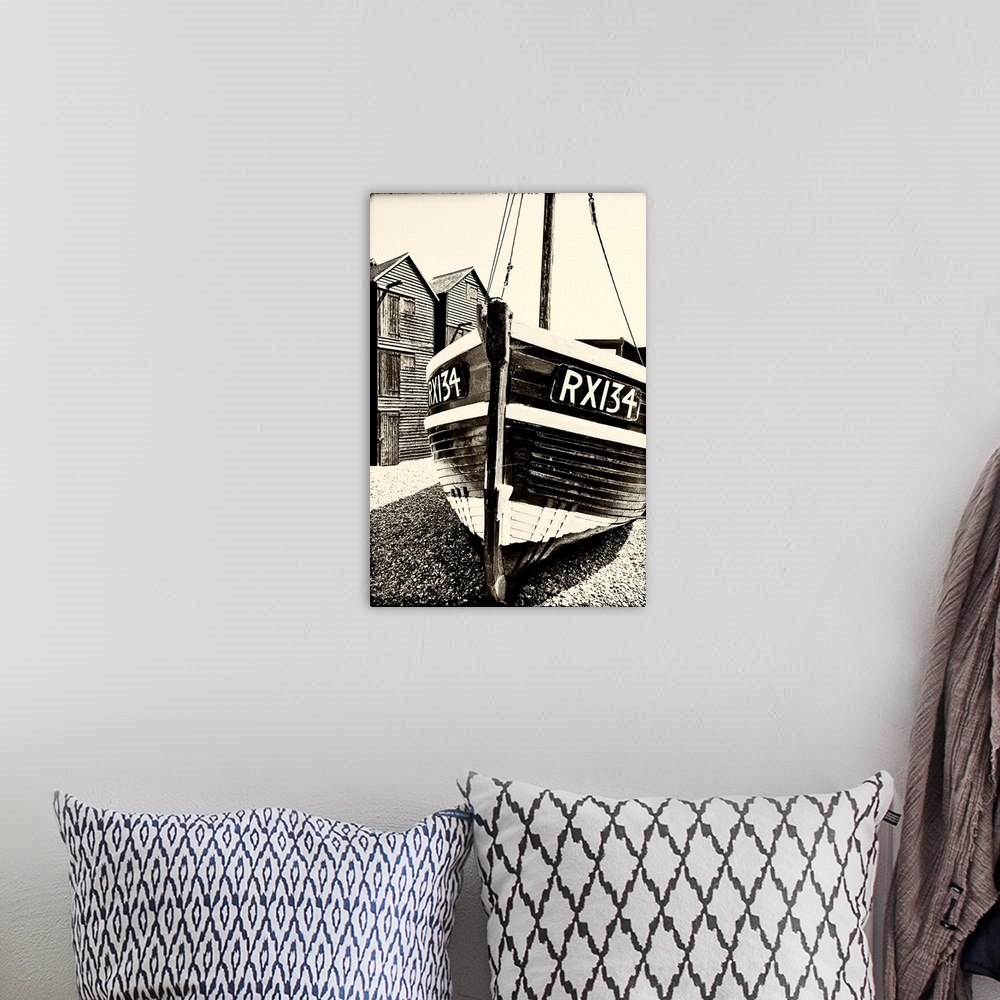 A bohemian room featuring A fishing boat and the net shops ( a weather-proof storage for the fishing gear), Hasting Old Tow...