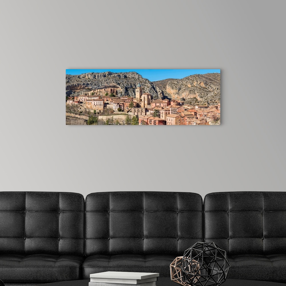 A modern room featuring Albarracin, Teruel, Aragon, Spain