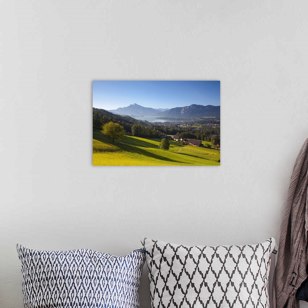 A bohemian room featuring Alpine Meadow, Mondsee, Mondsee Lake, Oberosterreich, Upper Austria, Austria