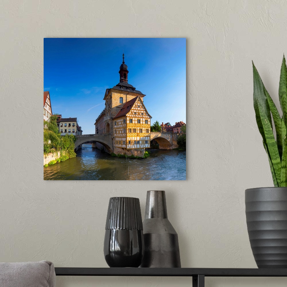 A modern room featuring Altes rathaus (old town hall), bamberg (unesco world heritage site), Bavaria, Germany.