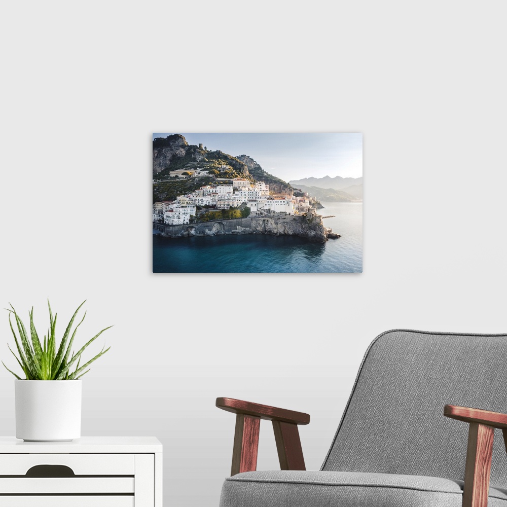 A modern room featuring Amalfi, Amalfi Coast, Campania, Italy.