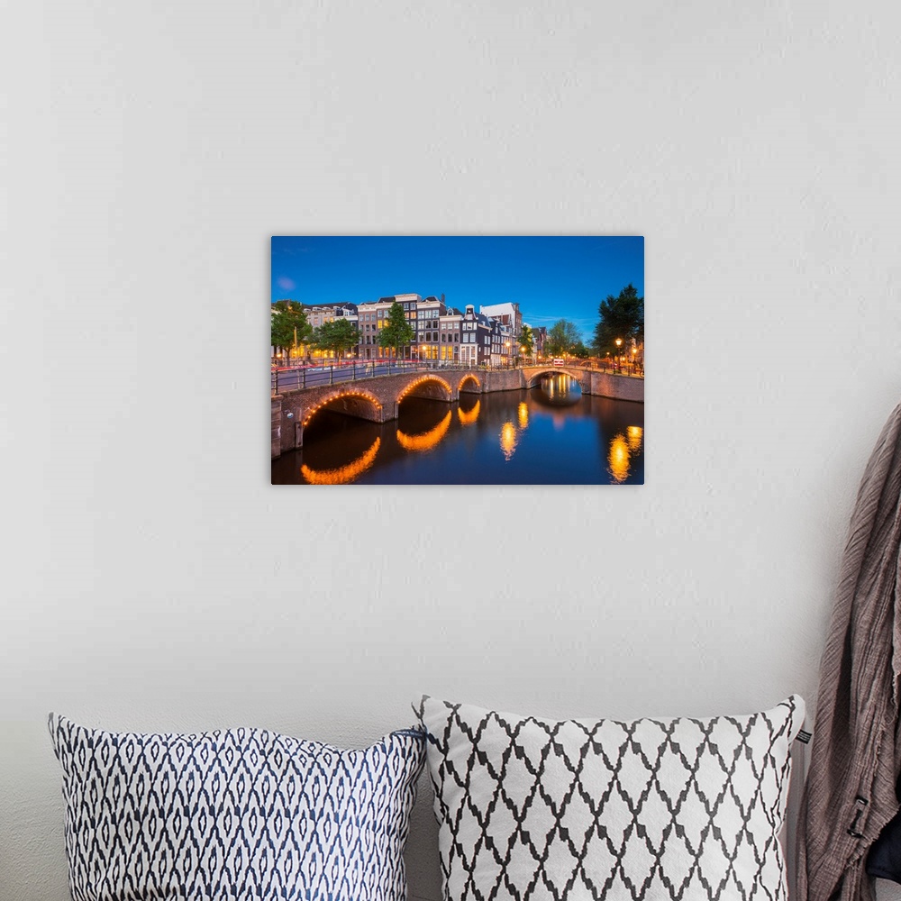 A bohemian room featuring Amasterdam, Holland, Canals At Dusk