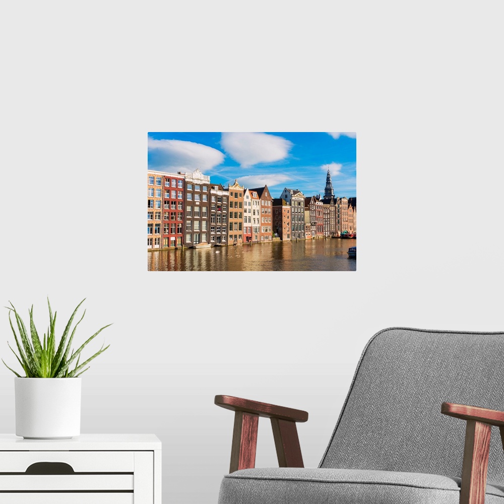 A modern room featuring Amsterdam, Holland, Houses On The Damrak