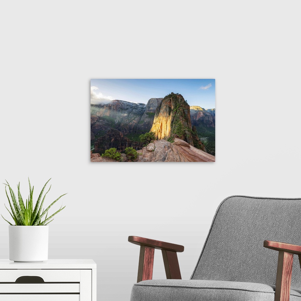 A modern room featuring Angels landing Zion National Park, Utah, USA.