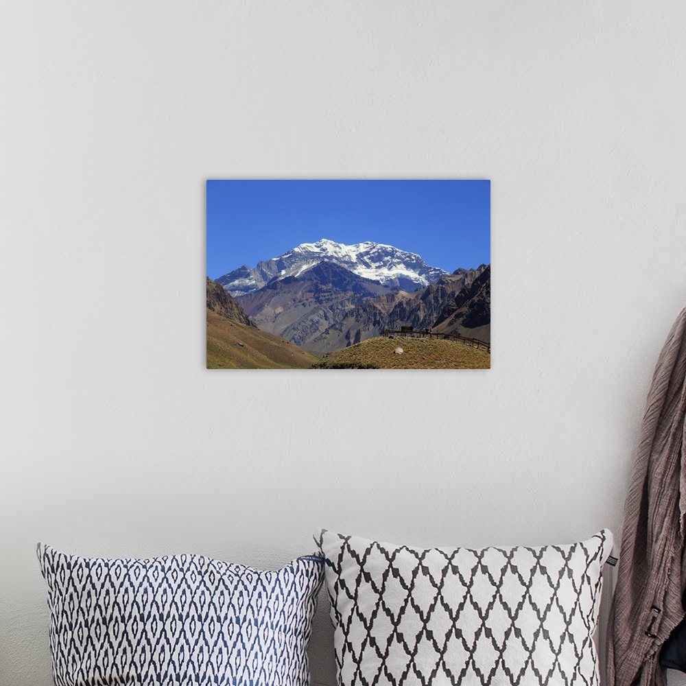 A bohemian room featuring Argentina, Mendoza, Aconcagua Pronvicial Park, Mt Aconcagua (6692m tallest mountain outside the H...