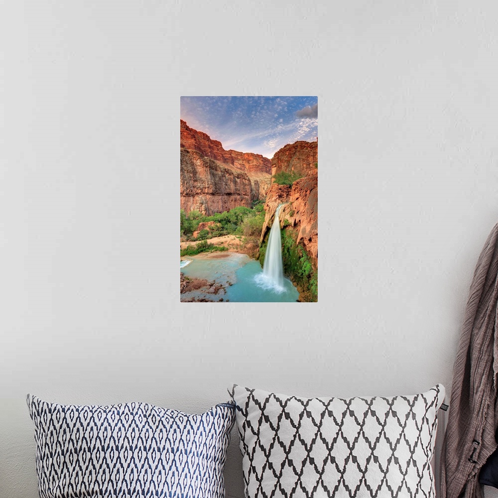 A bohemian room featuring USA, Arizona, Gran Canyon, Havasu Canyon (Hualapai Reservation), Havasu Falls