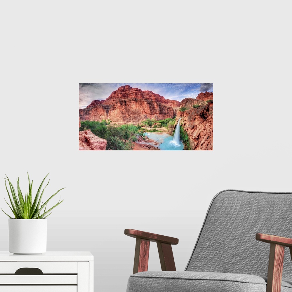 A modern room featuring USA, Arizona, Gran Canyon, Havasu Canyon (Hualapai Reservation), Havasu Falls