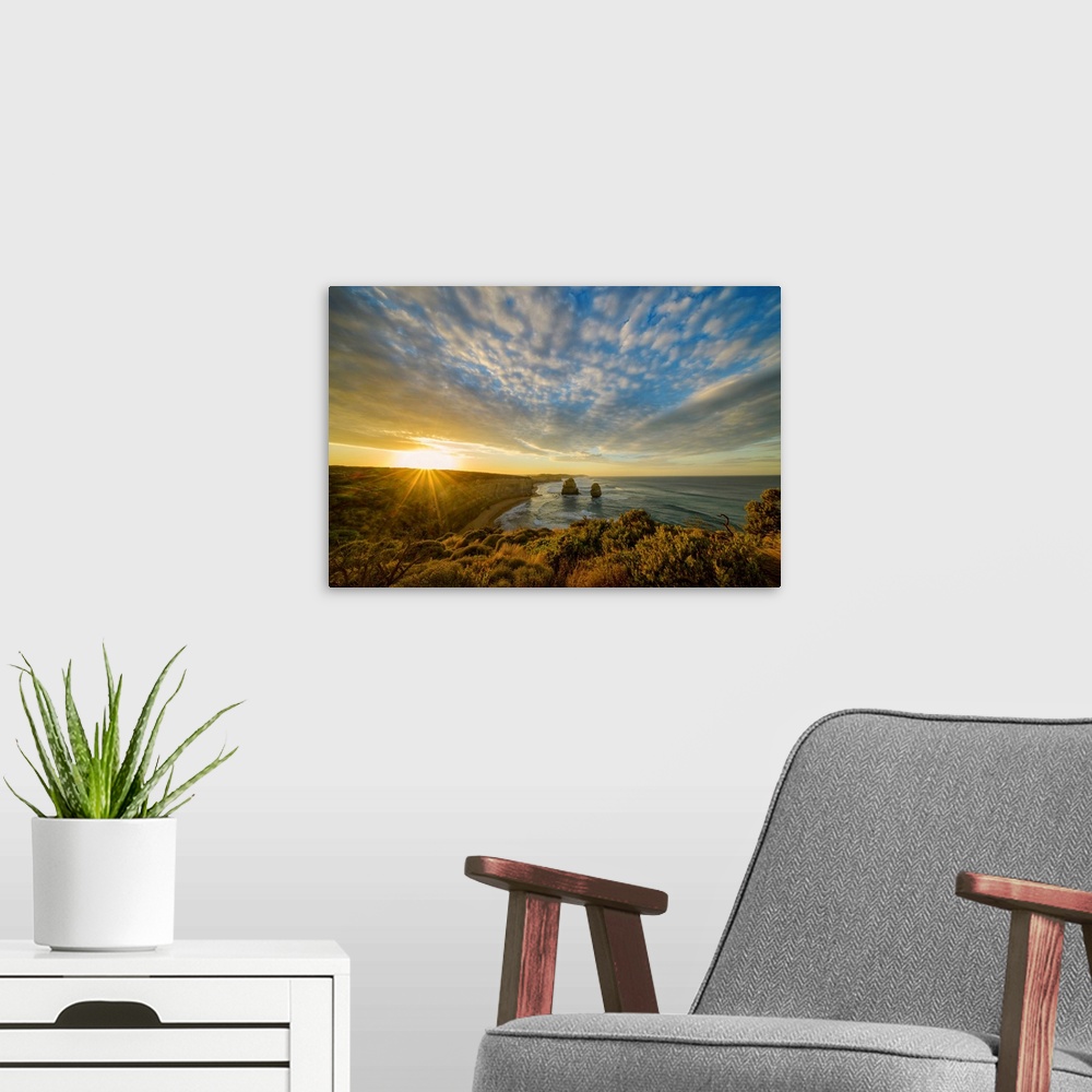 A modern room featuring Australia, Victoria, Sunrise At Port Campbell National Park