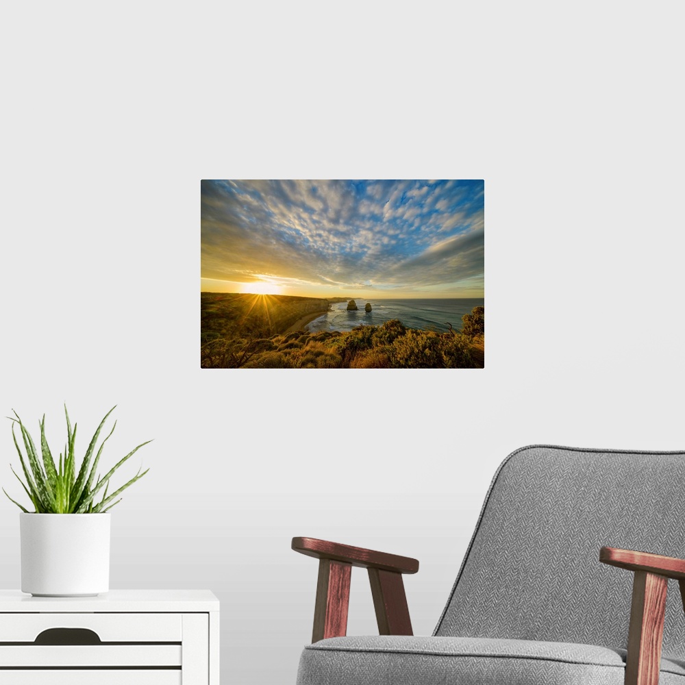 A modern room featuring Australia, Victoria, Sunrise At Port Campbell National Park