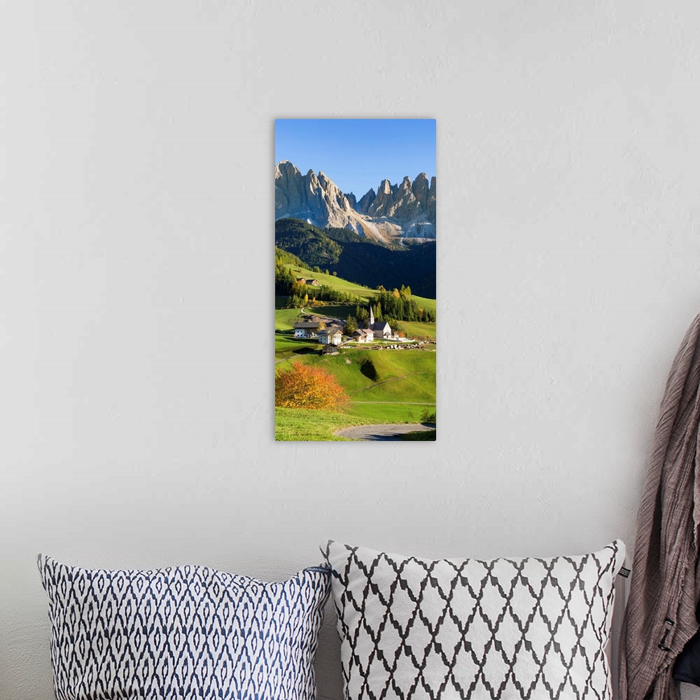 A bohemian room featuring Autumn In The Italian Dolomites Alps, Funes Valley, Trentino Alto Adige, Italy