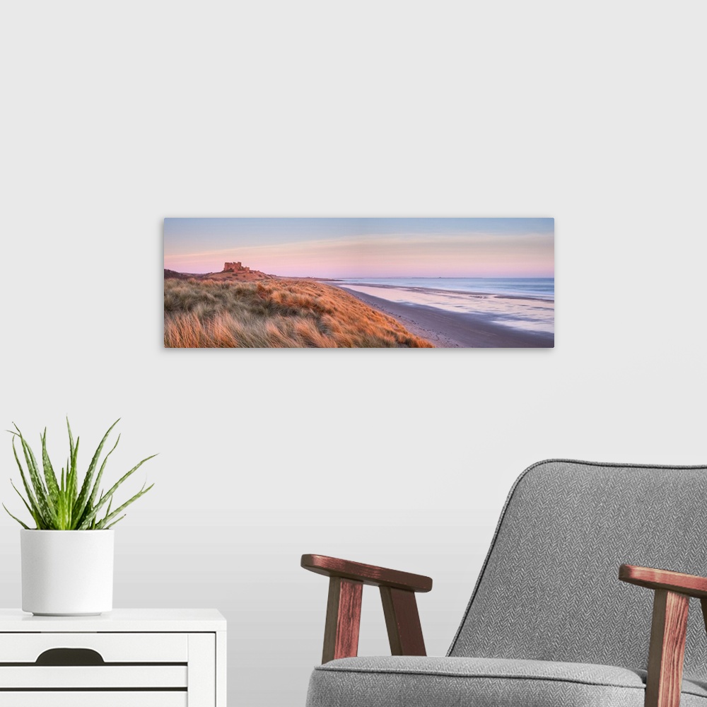 A modern room featuring Bamburgh Castle, Northumberland, England