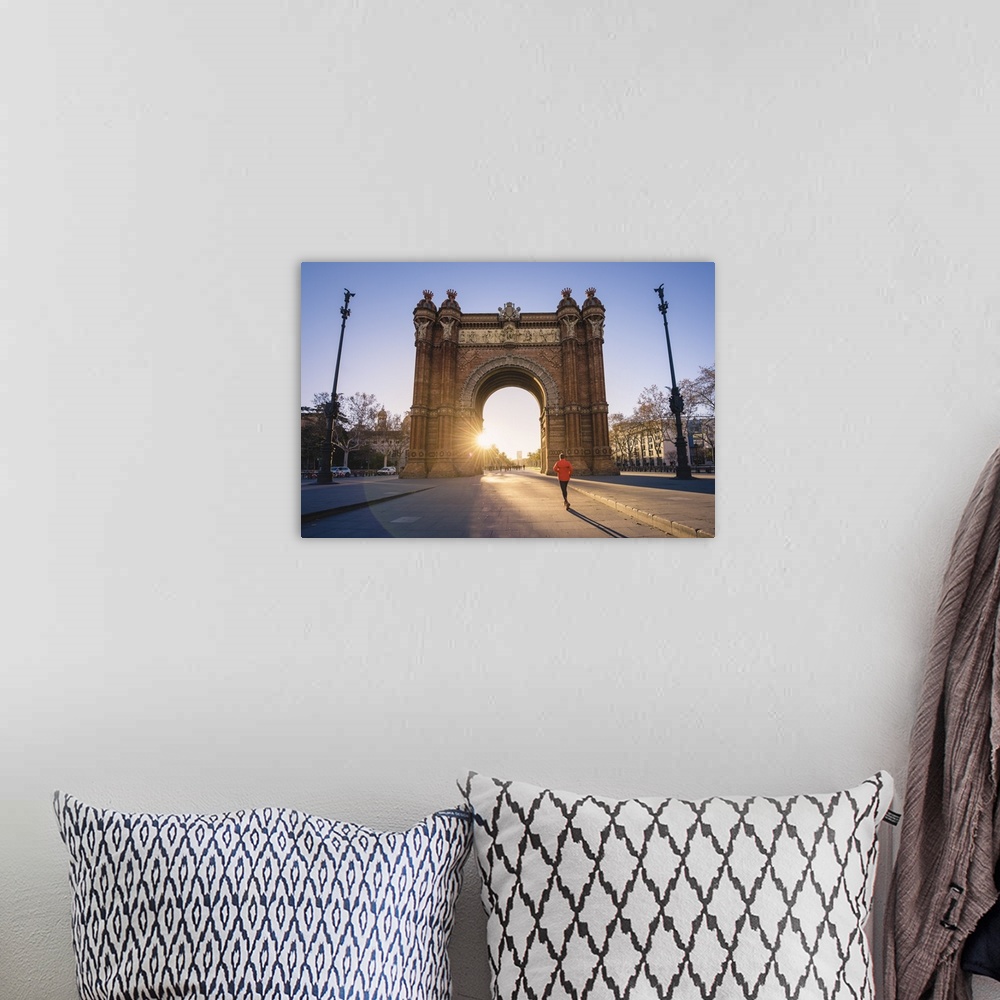 A bohemian room featuring Barcelona, Catalonia, Spain, Southern Europe. The Arch of Triumph (Arc de Triomf) at sunrise.