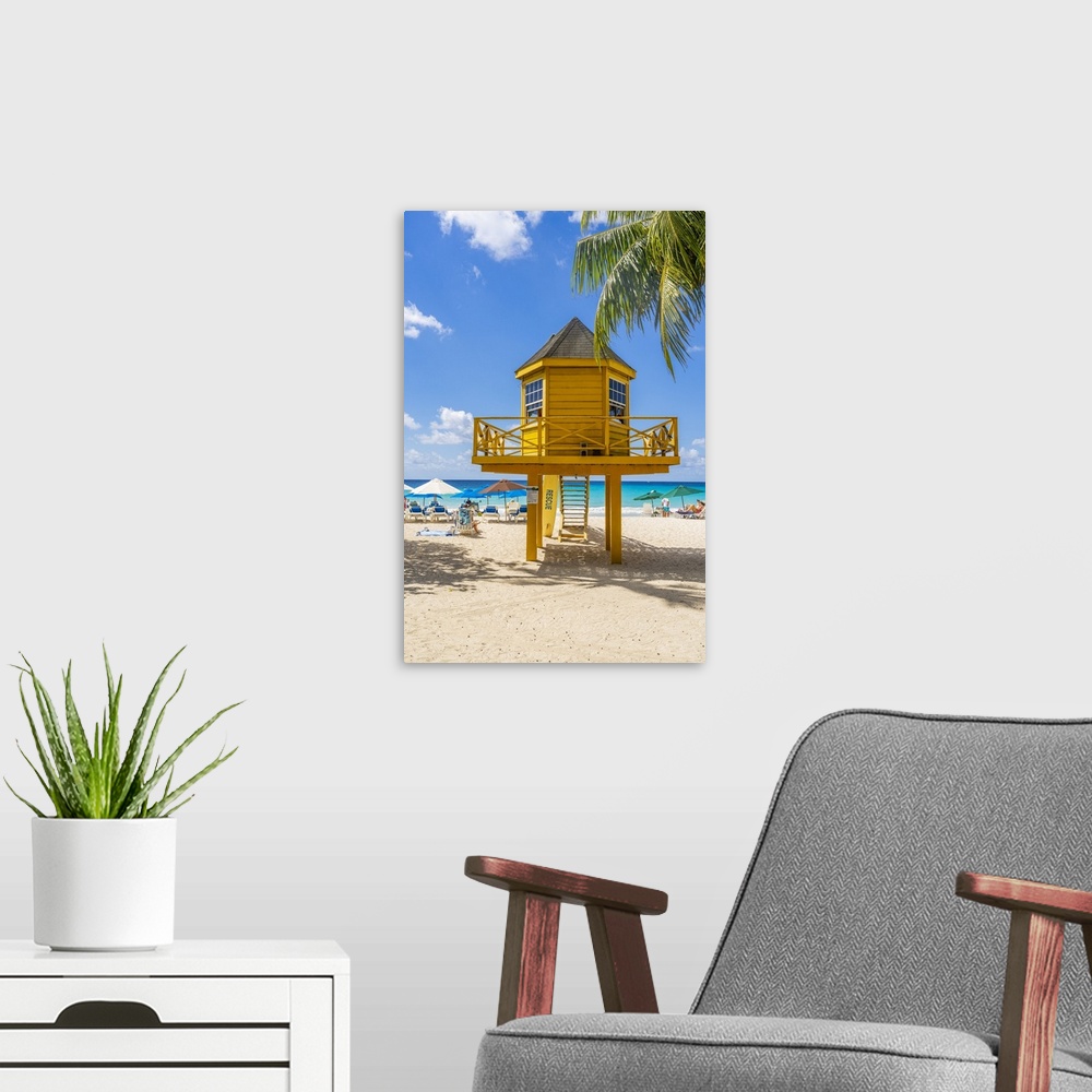 A modern room featuring Beach hut, Rockley Beach, Barbados, Caribbean