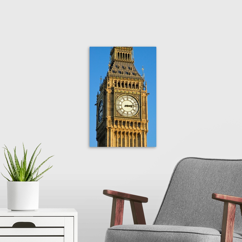 A modern room featuring Big Ben, Houses of Parliament, London, England