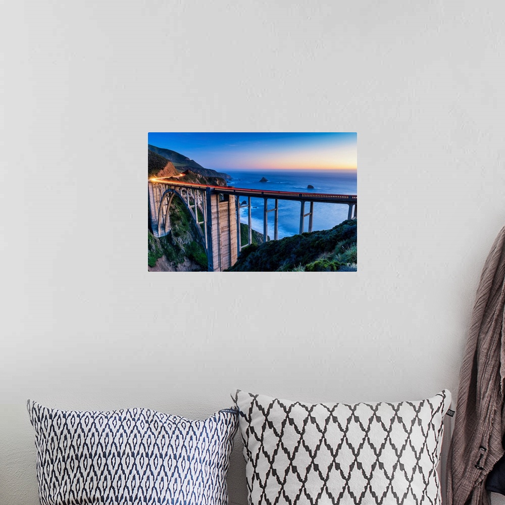 A bohemian room featuring Bixby Bridge At Twilight, Big Sur, California, USA