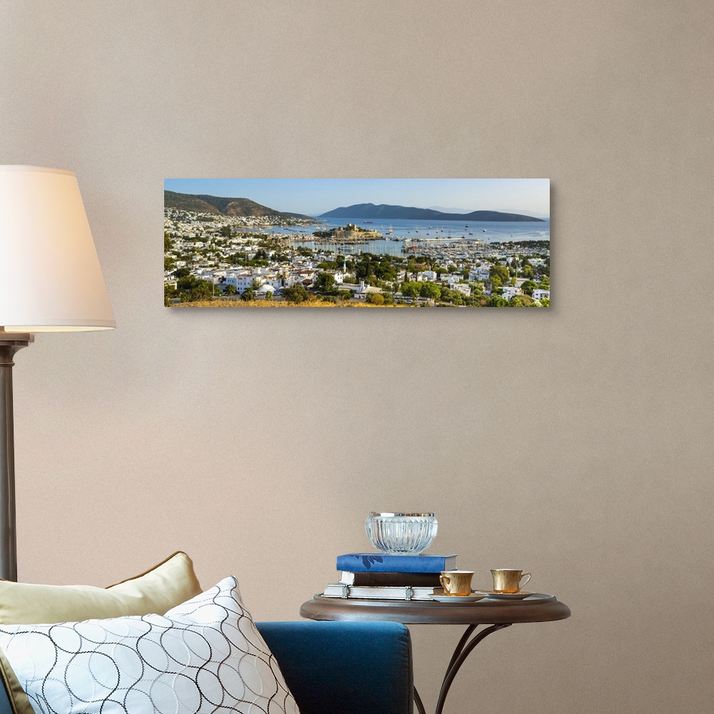 A traditional room featuring Bodrum castle and harbour, Bodrum, Mugla, Aegean Coast, Turkey